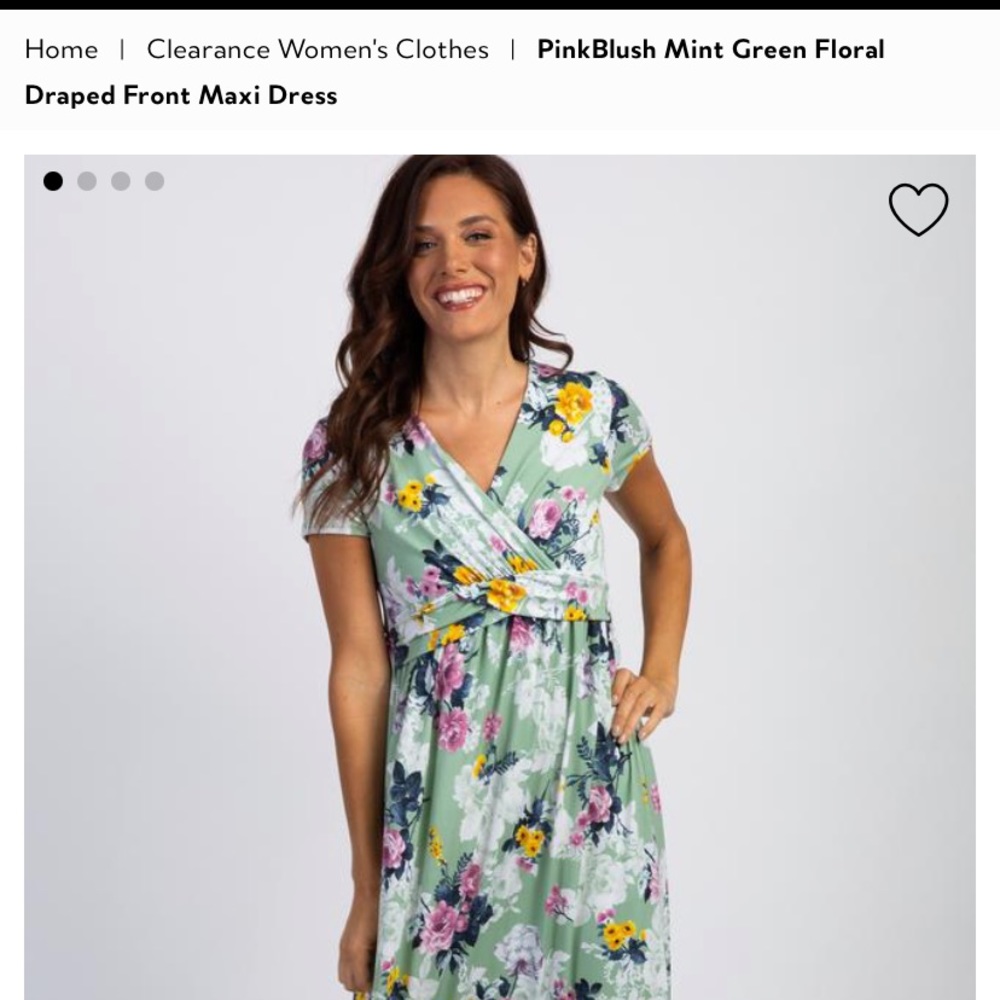 Pinkblush mint maxi dress